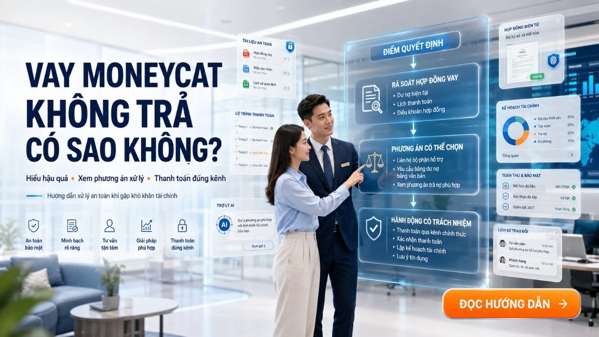 Cách xử lý khi vay MoneyCat chậm trả hoặc không trả đúng hạn